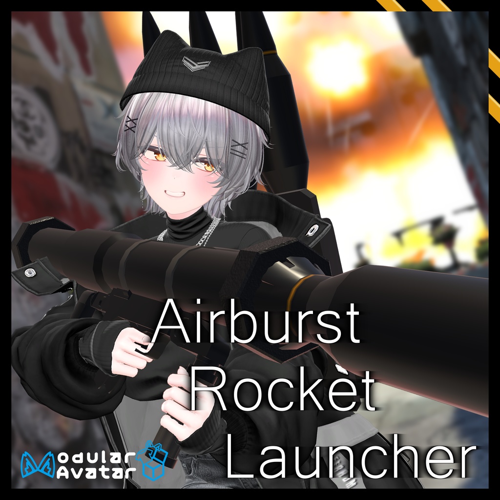 【VRC想定】エアバーストロケットランチャー (10/8まで無料配布)