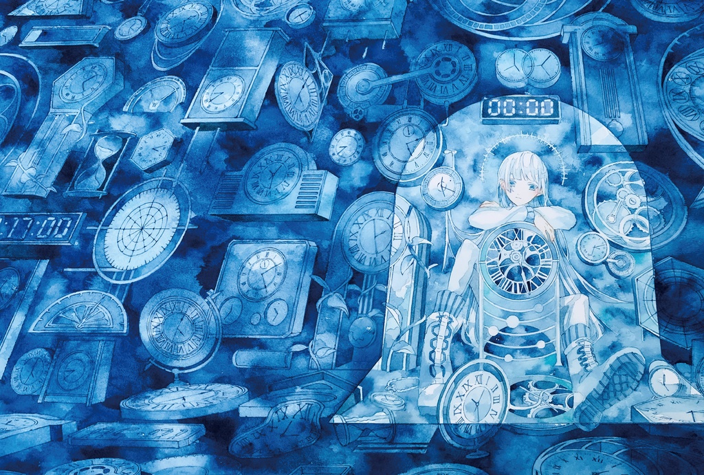 【額装原画】little time travel