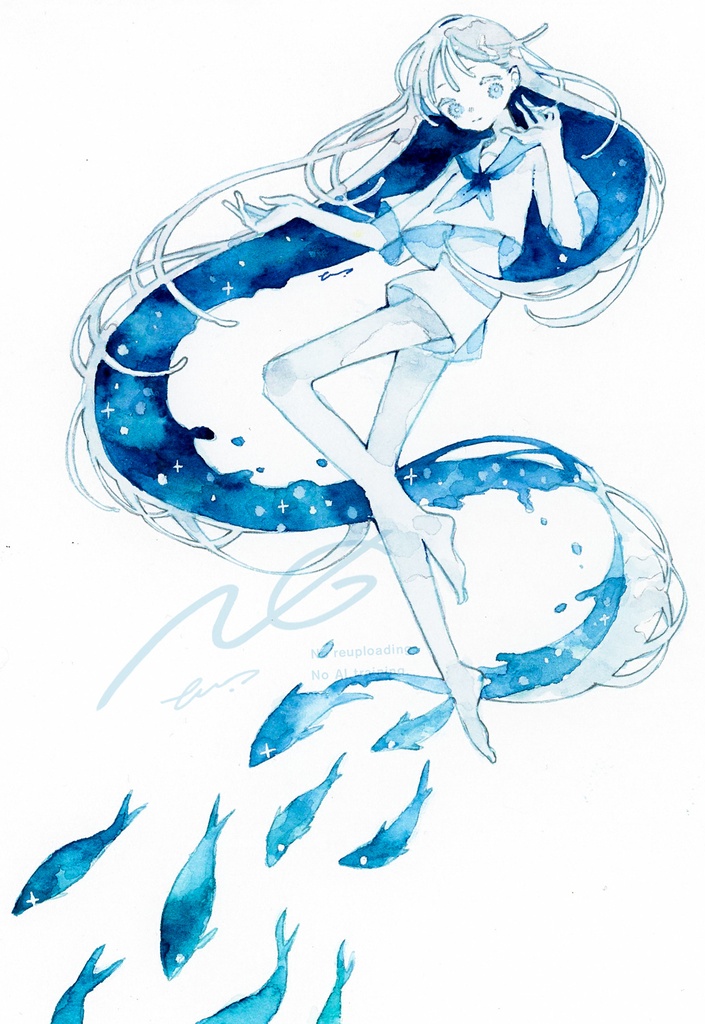 【原画】夜陰に紛れる[魚]