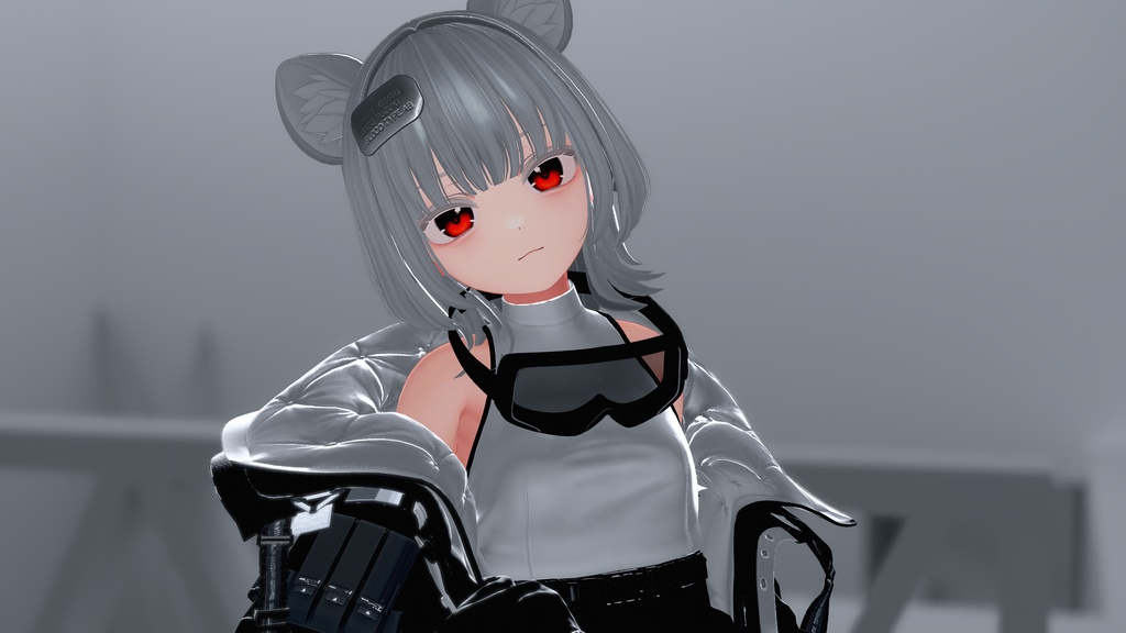 【無料】ドッグタグ風ヘアアクセサリー(VRC想定)