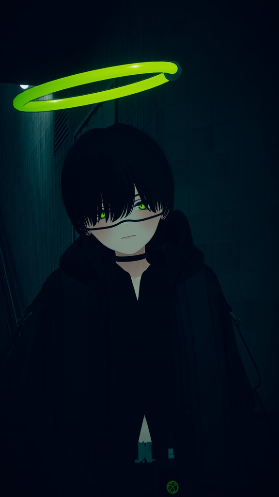 【MA対応】ネオン管風サイバーヘイロー(VRC想定)