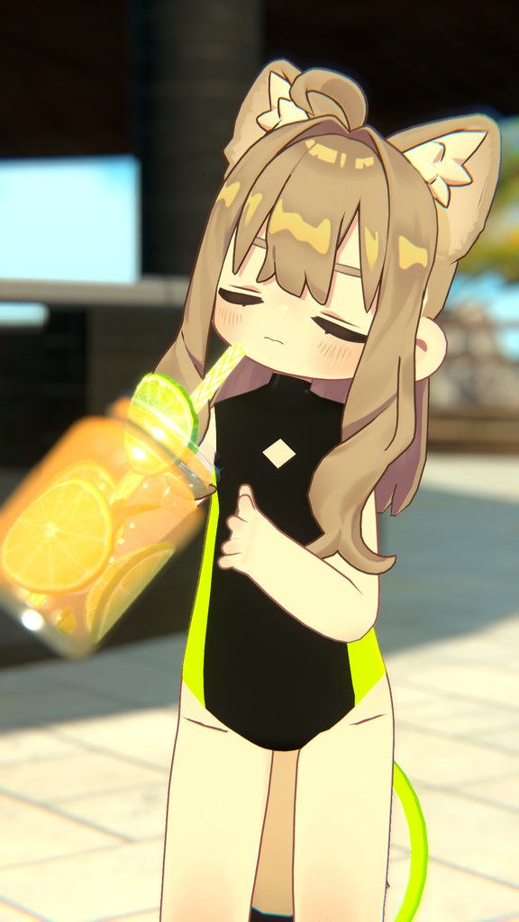 【キプフェル対応】サイバースイムウェア&ポニーテール