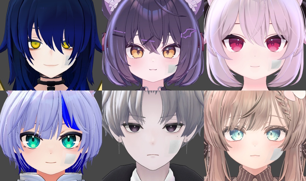 【9アバター対応】防水パッド風アクセサリー(VRC想定)