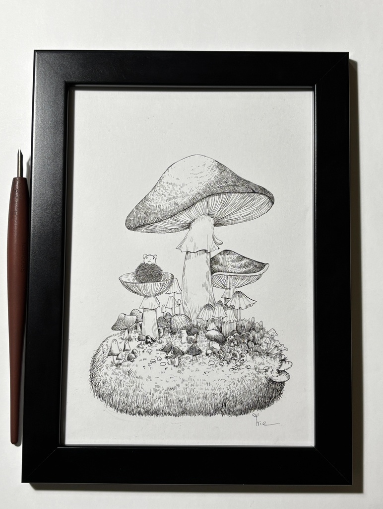 【ペン画】きのこ_05【A5サイズ】