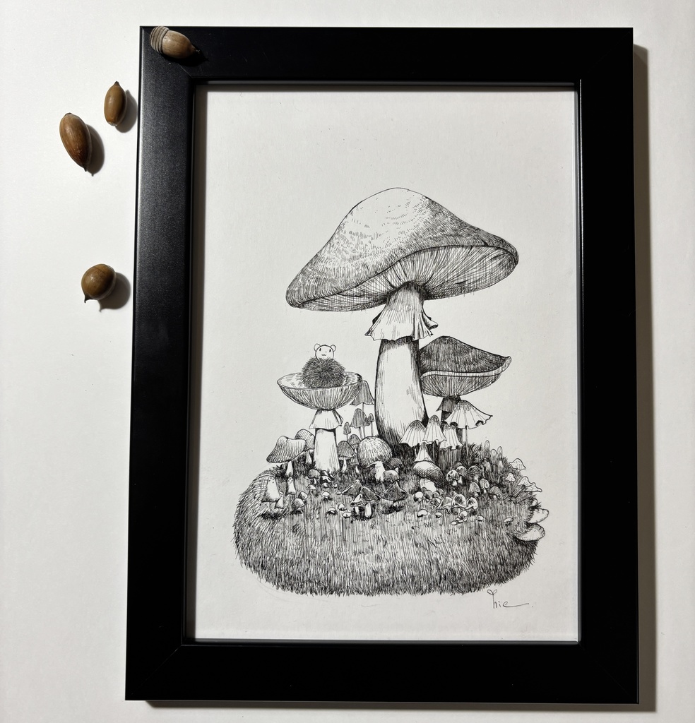【ペン画】きのこ_05【A5サイズ】