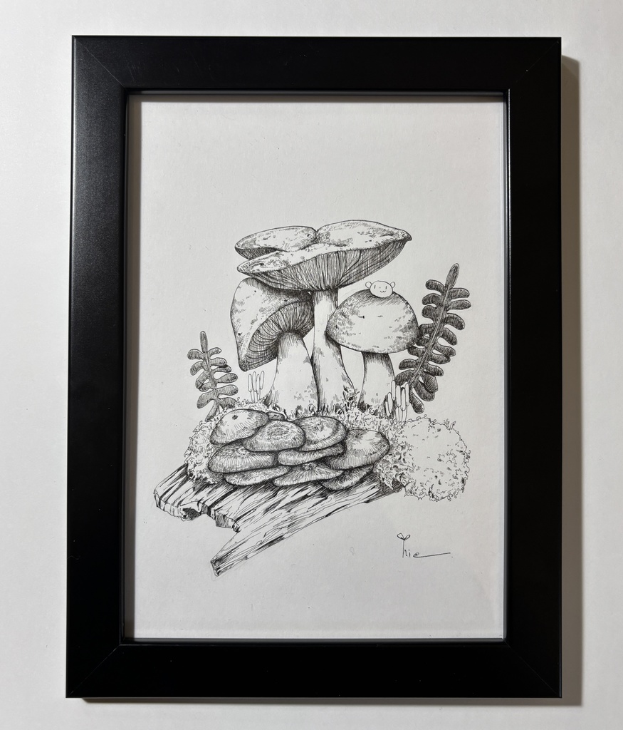 【ペン画】きのこ_06【A5サイズ】