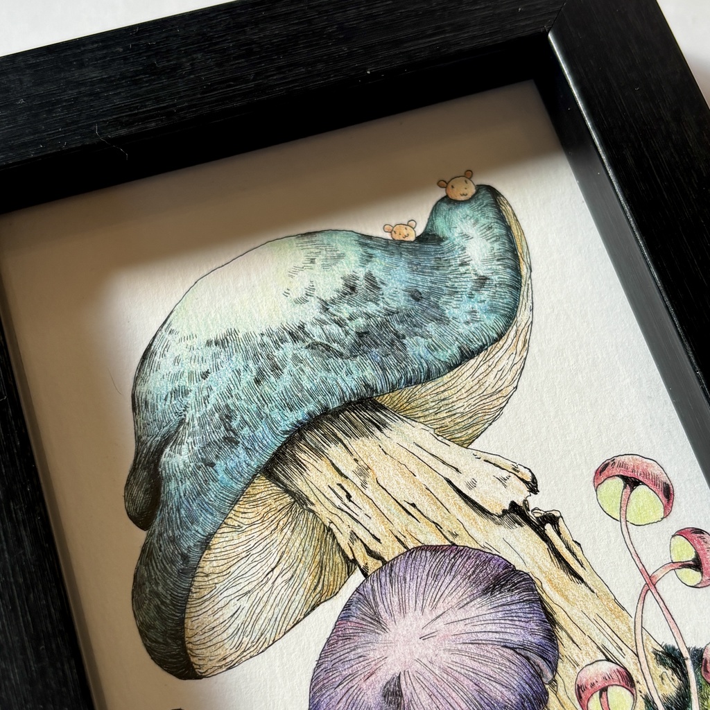 【額装原画】苔の森【ハガキサイズ】