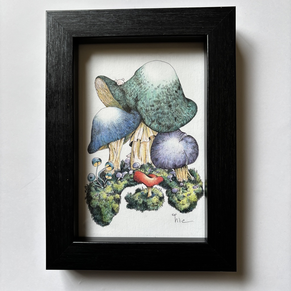 【額装原画】苔の森【ハガキサイズ】