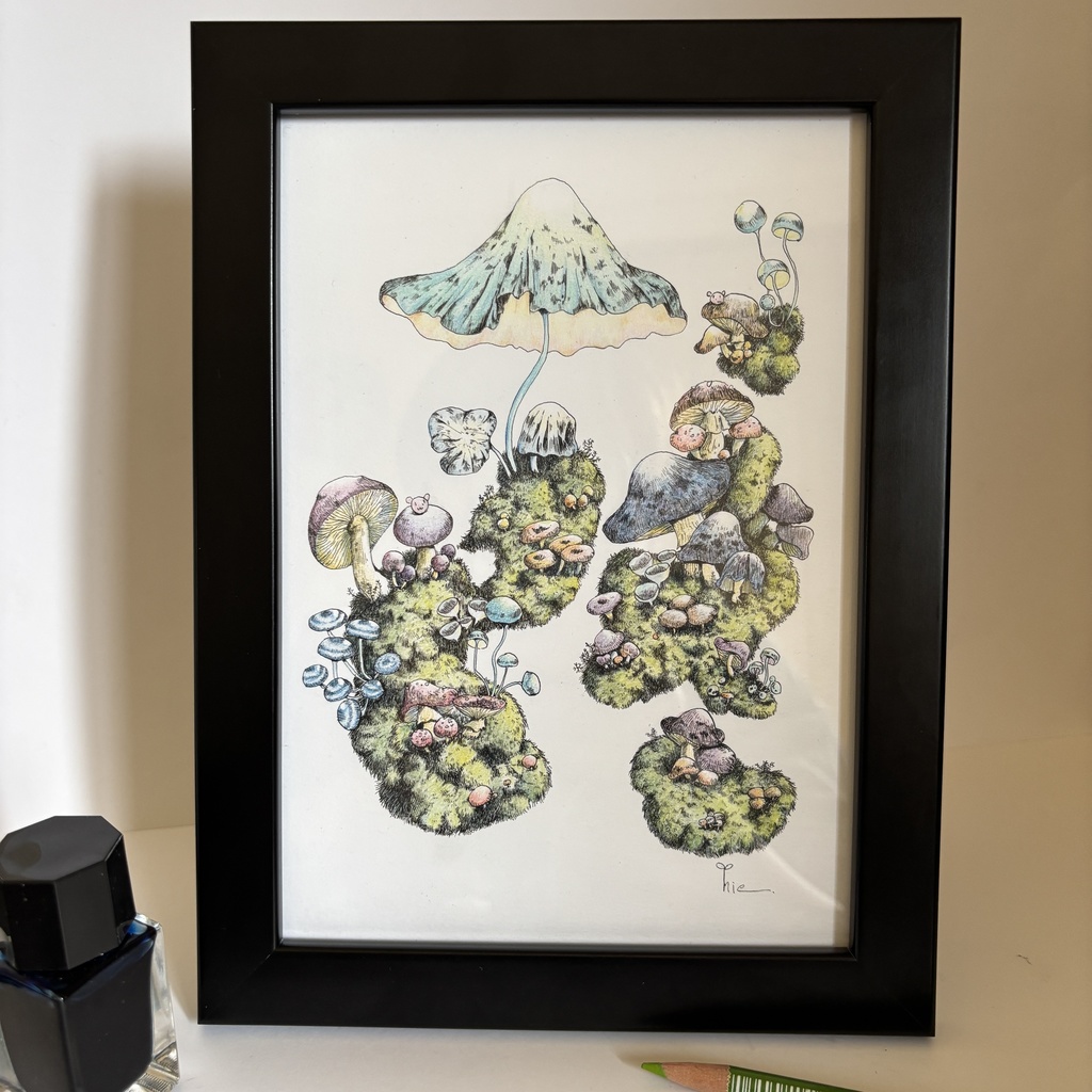 【額装原画】苔の森シリーズNo.04【A5サイズ】