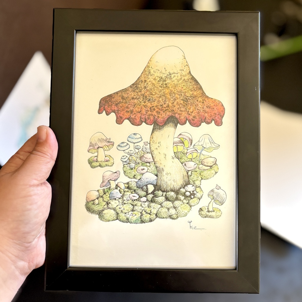 【額装原画】苔の森No.08【A5サイズ】