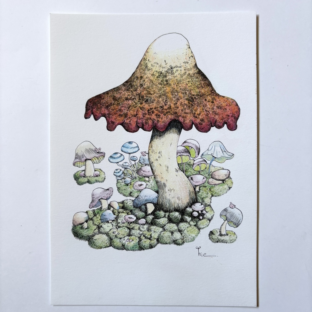 【額装原画】苔の森No.08【A5サイズ】