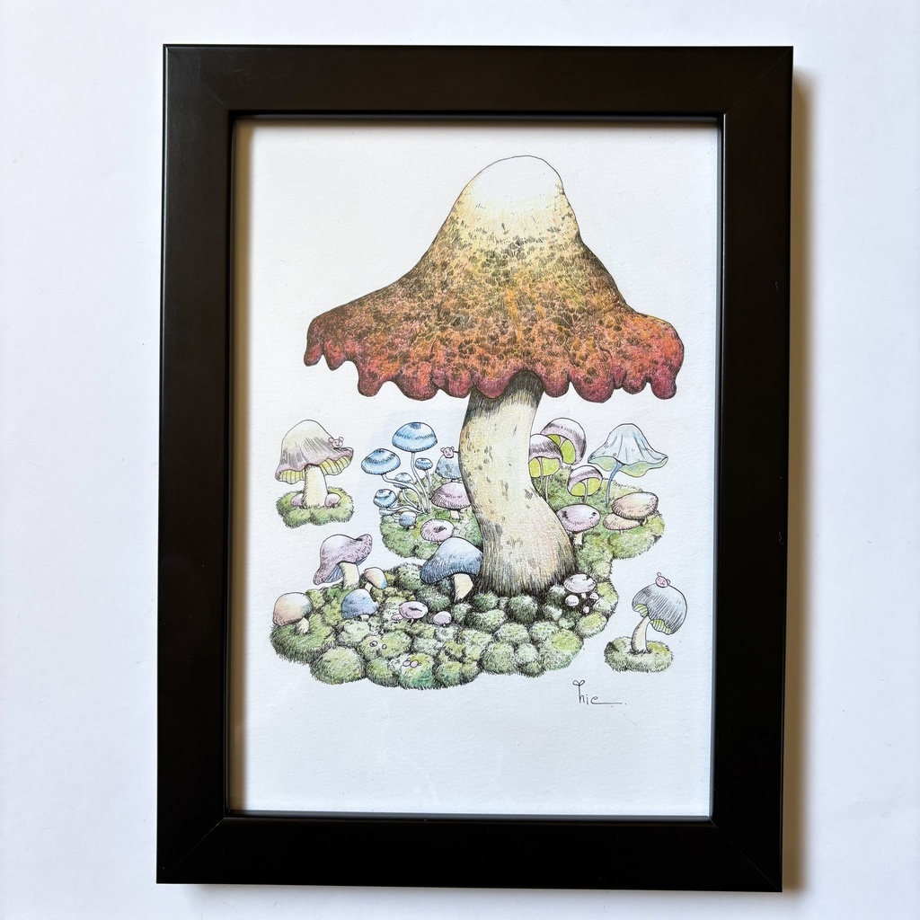 【額装原画】苔の森No.08【A5サイズ】