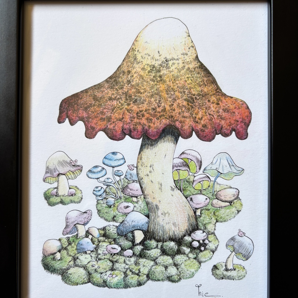 【額装原画】苔の森No.08【A5サイズ】