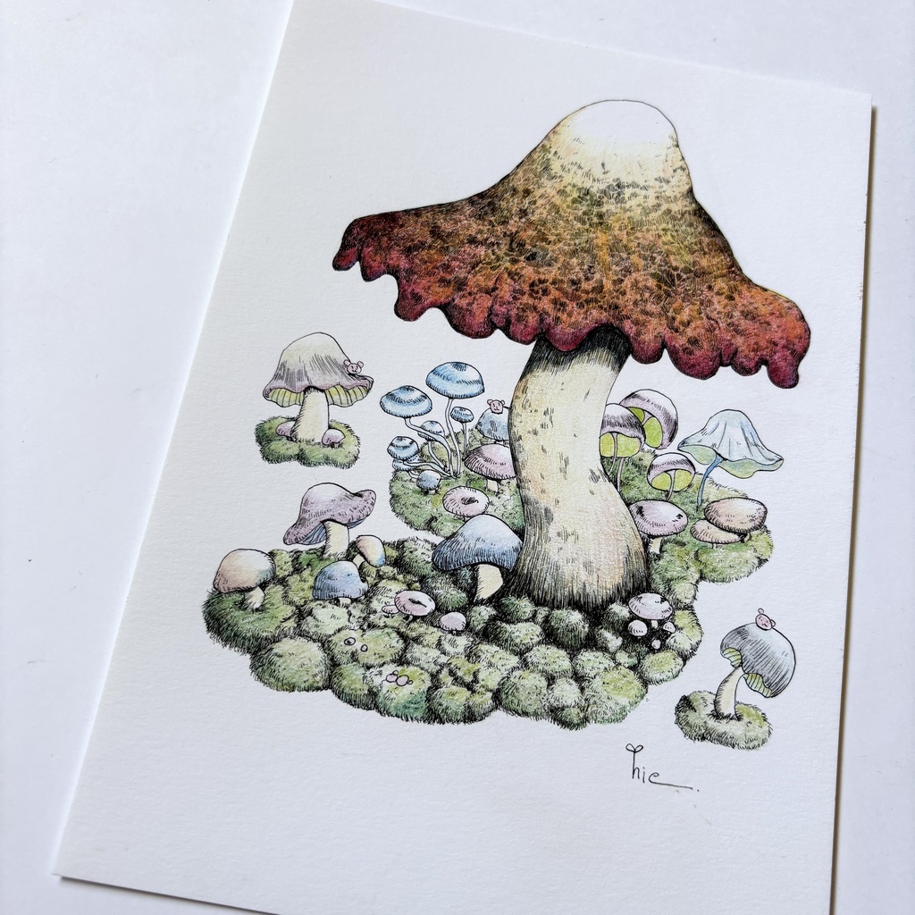 【額装原画】苔の森No.08【A5サイズ】