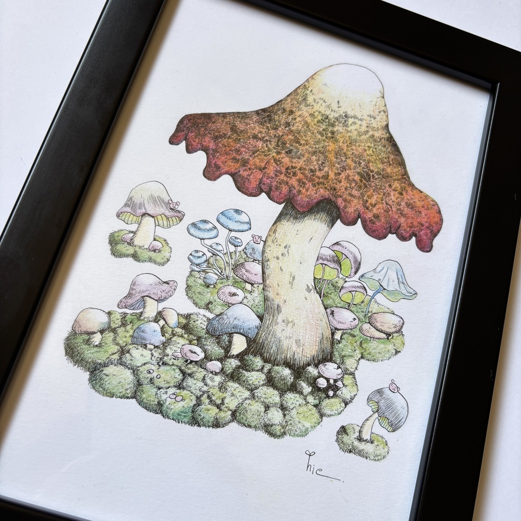 【額装原画】苔の森No.08【A5サイズ】