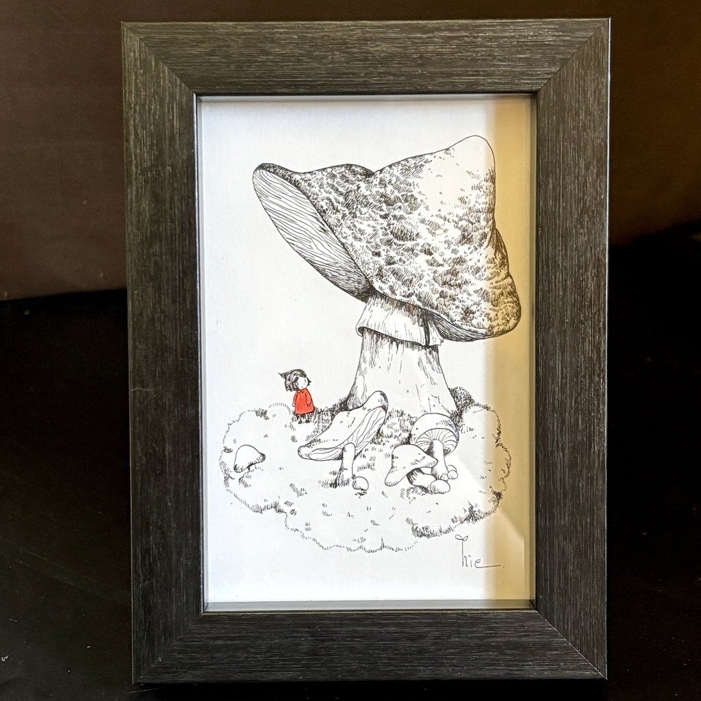【ペン画原画】方向【ハガキサイズ】