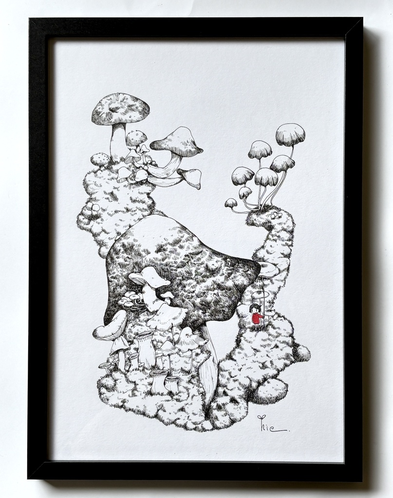 【ペン画】擁護【A4サイズ】