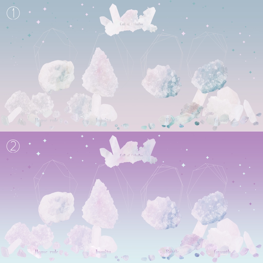 【TRPG】パステル×宝石風素材集【ココフォリア用】