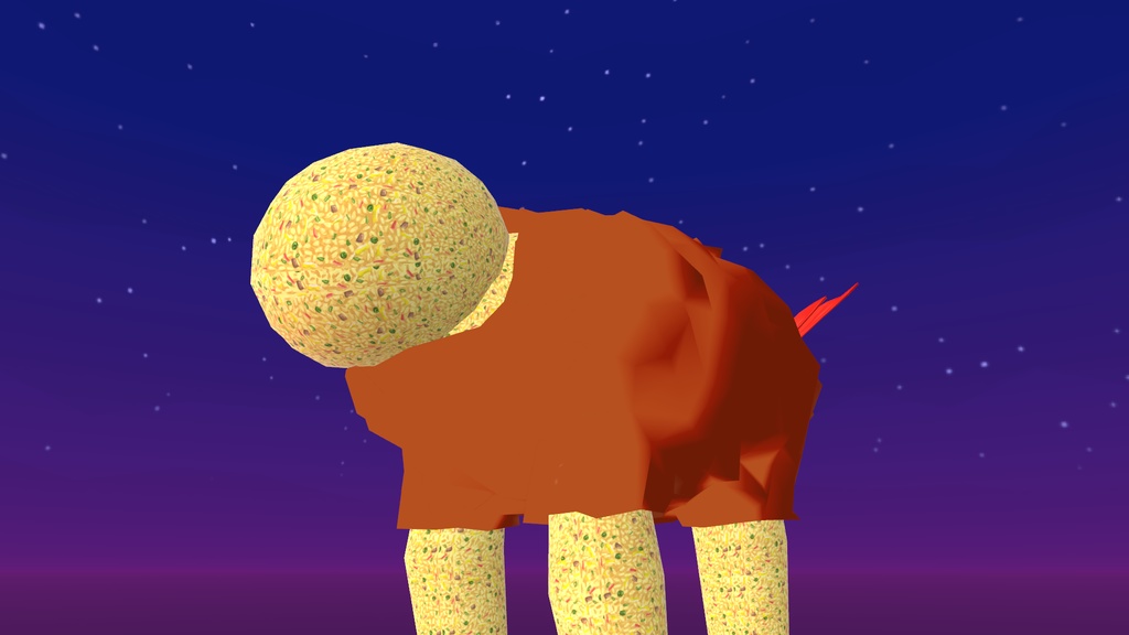 【四足歩行炒飯対応】Eviフライ衣(装)セット【VRChat 想定 3D衣装モデル】