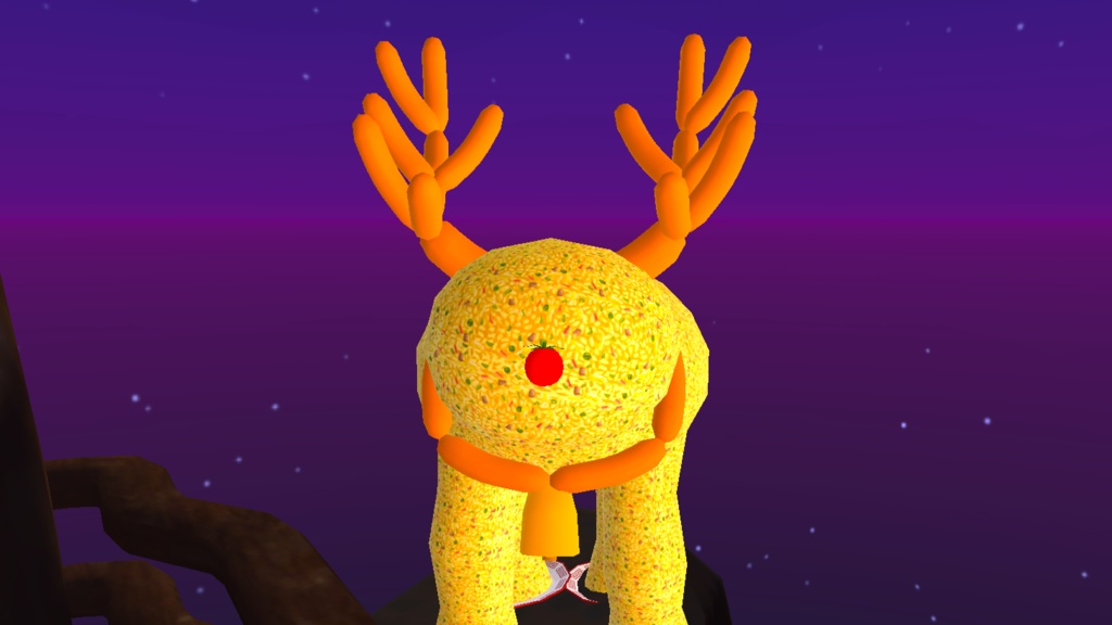 【四足歩行炒飯対応】クリスマスソーセージトナカイセット【VRChat 想定 3D衣装モデル】
