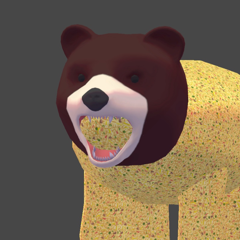 熊・クマの被り物 / あるいはクマのマスク「クマスク」【四足歩行炒飯対応】