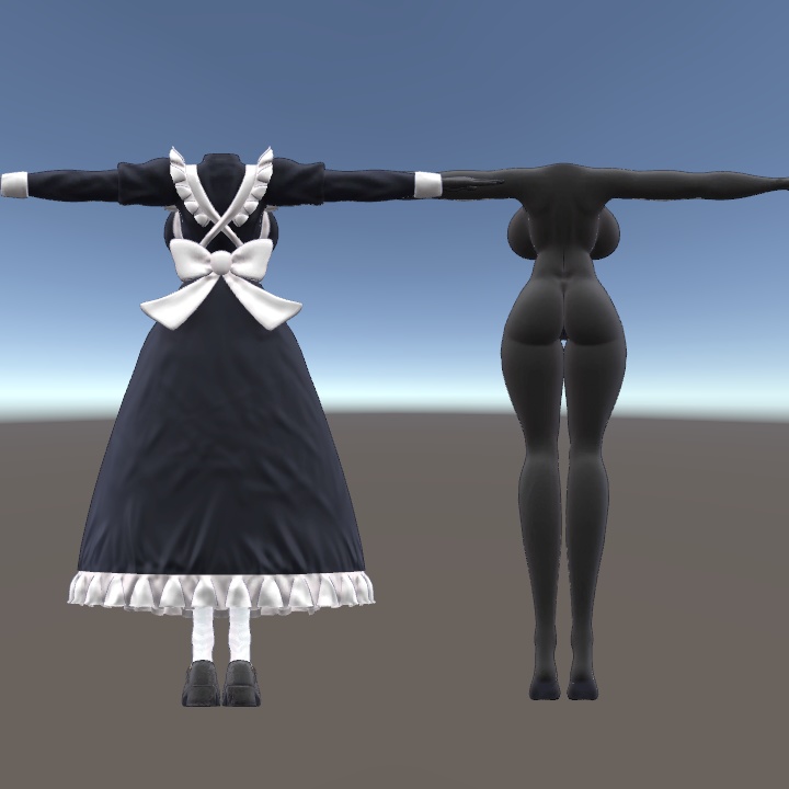 異形頭メイドさんキット【VRChat想定アバター】