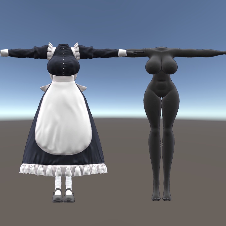 異形頭メイドさんキット【VRChat想定アバター】