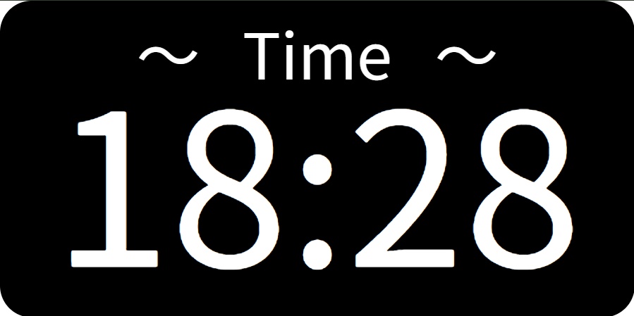 【配信素材】シンプルすぎるデジタル時計