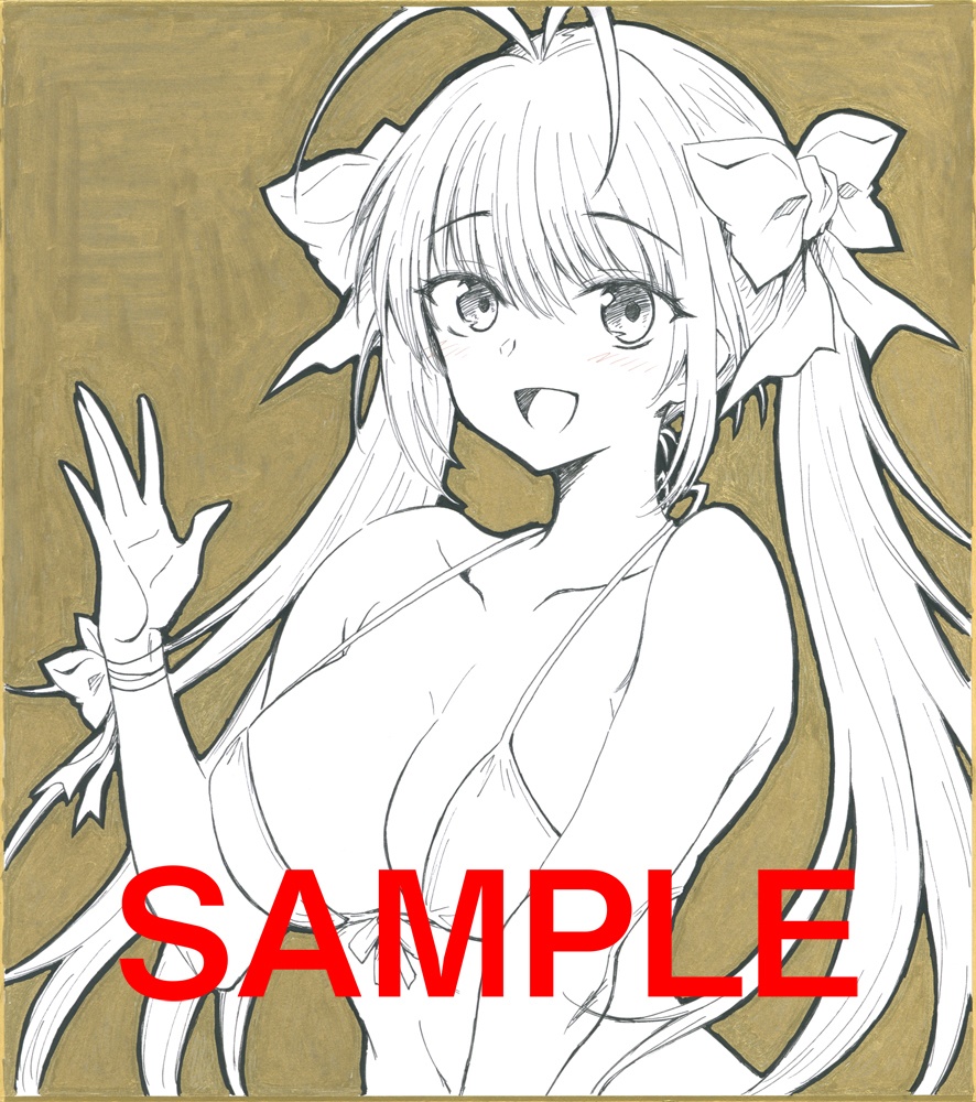 リクエスト色紙 （モノクロ版）（全年齢向）
