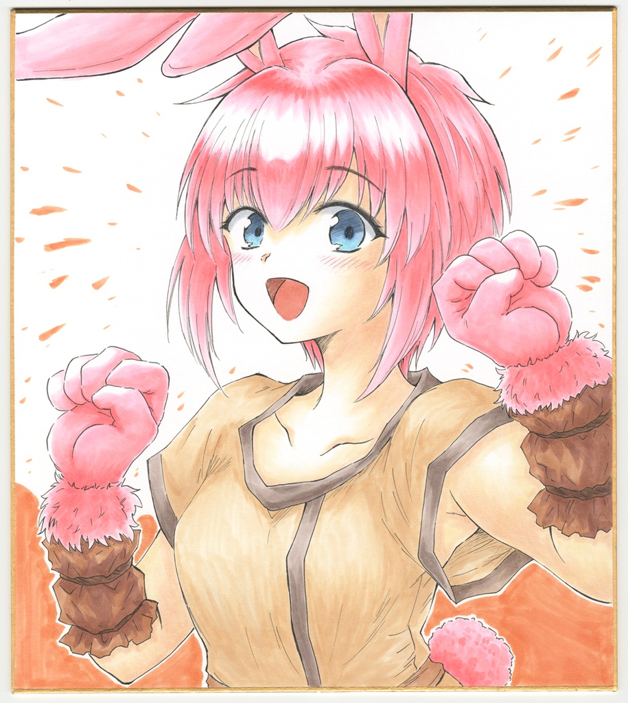 色紙 手描きイラスト 直筆 ファンアート エターナルメロディ エタメロ キャラット