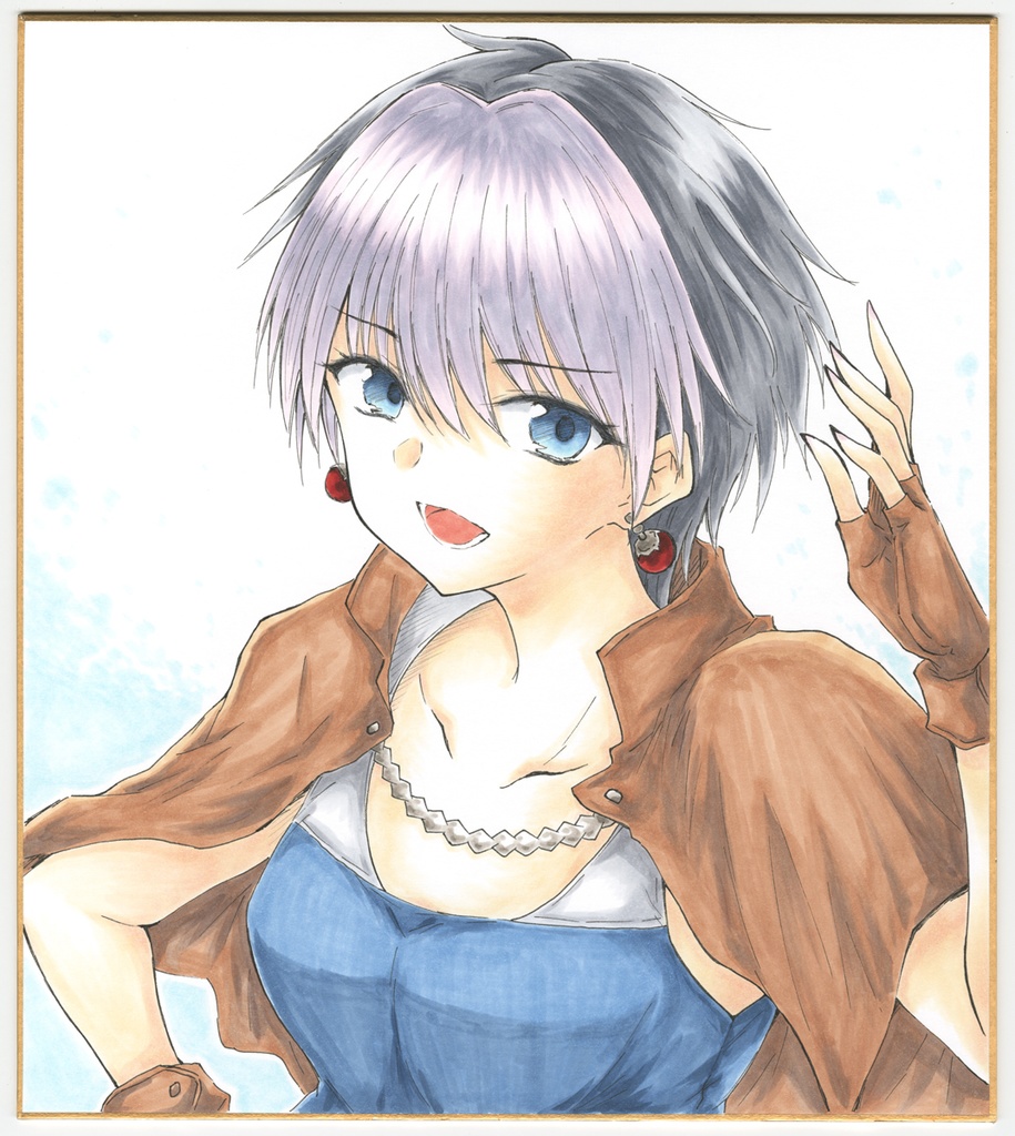 色紙 手描きイラスト 直筆 ファンアート エターナルメロディ エタメロ リラ