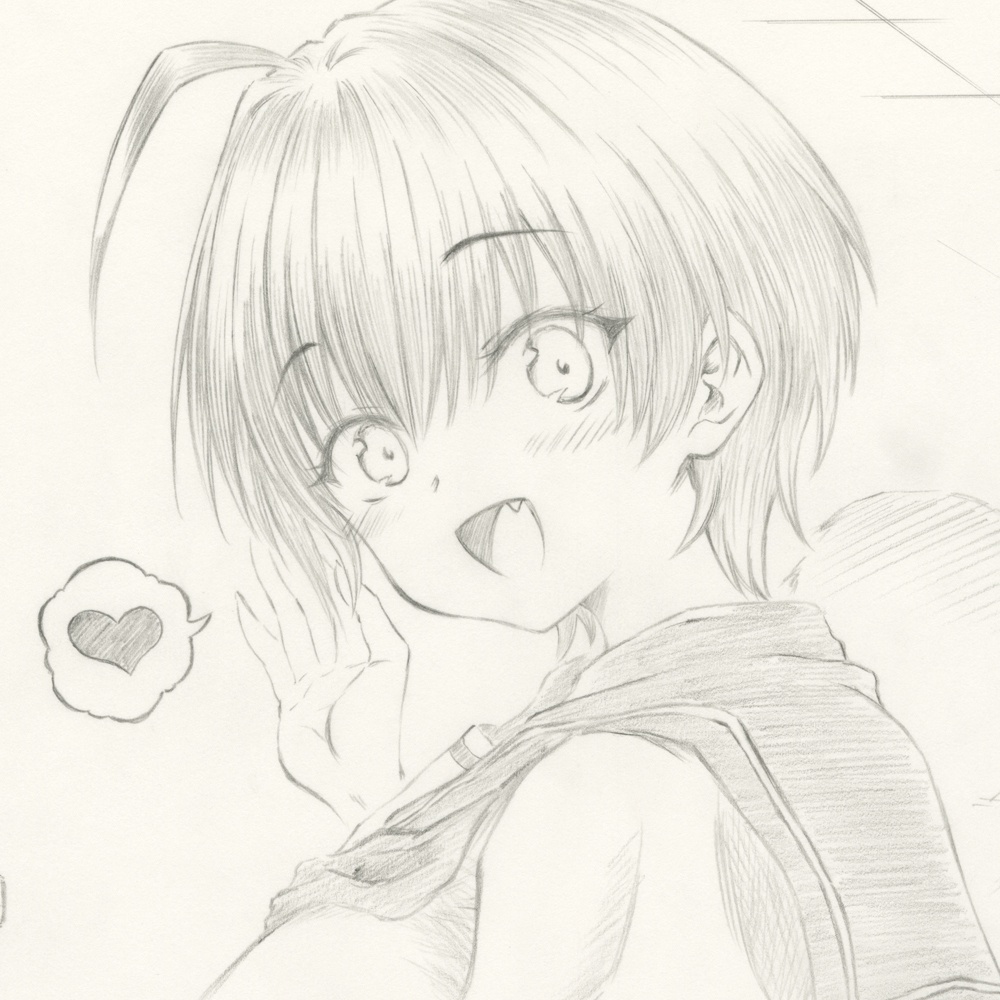 B4サイズ シャーペン画 手描きイラスト 直筆 オリジナル こはるびより みのり 教室 01