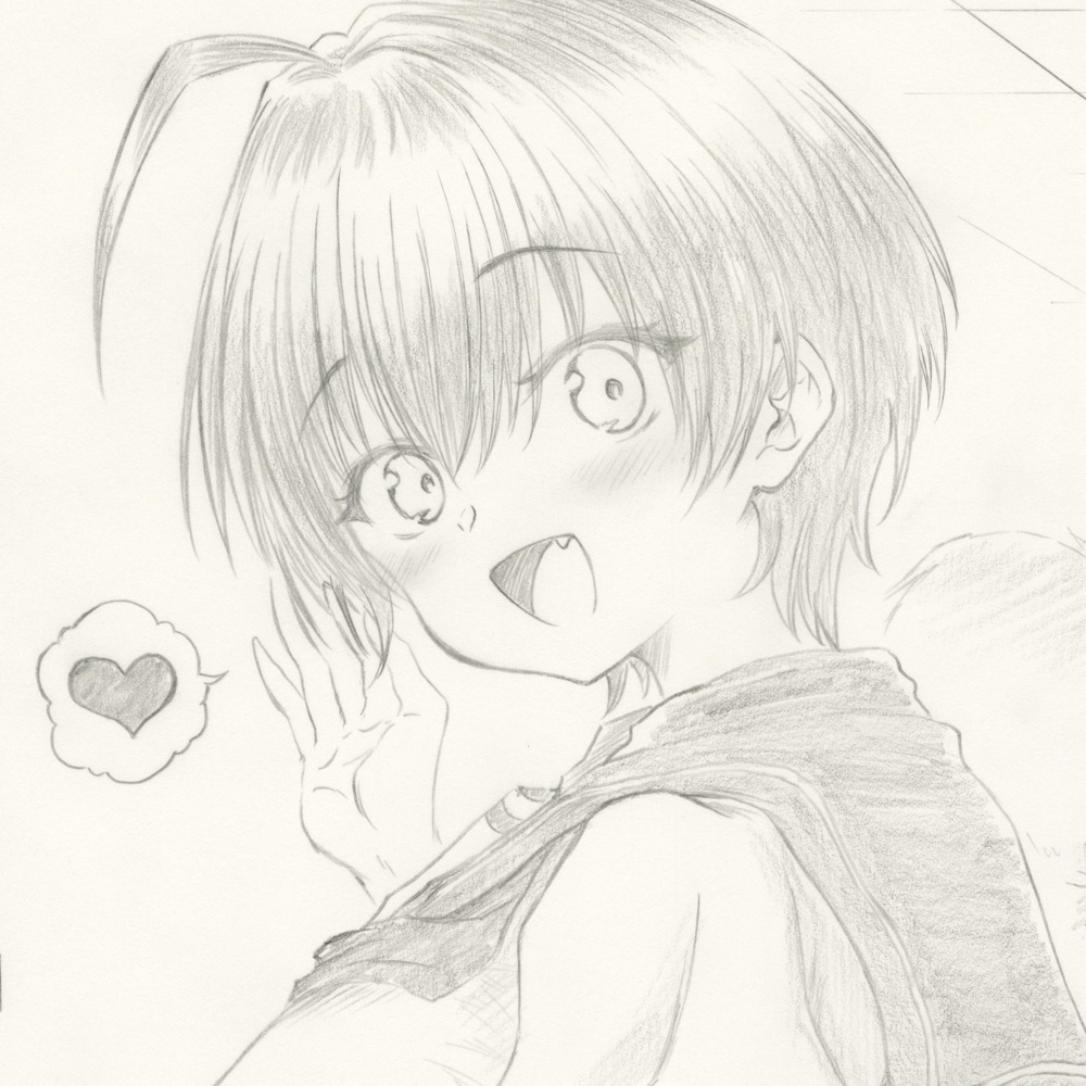 B4サイズ シャーペン画 手描きイラスト 直筆 オリジナル こはるびより みのり 教室 02