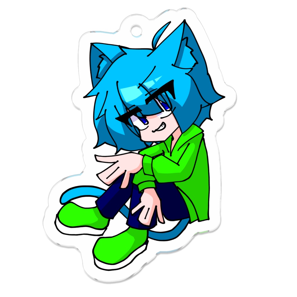 2P猫 アクリルキーホルダー