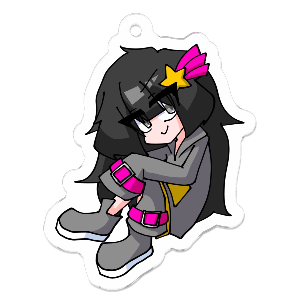 黒花ノア アクリルキーホルダー