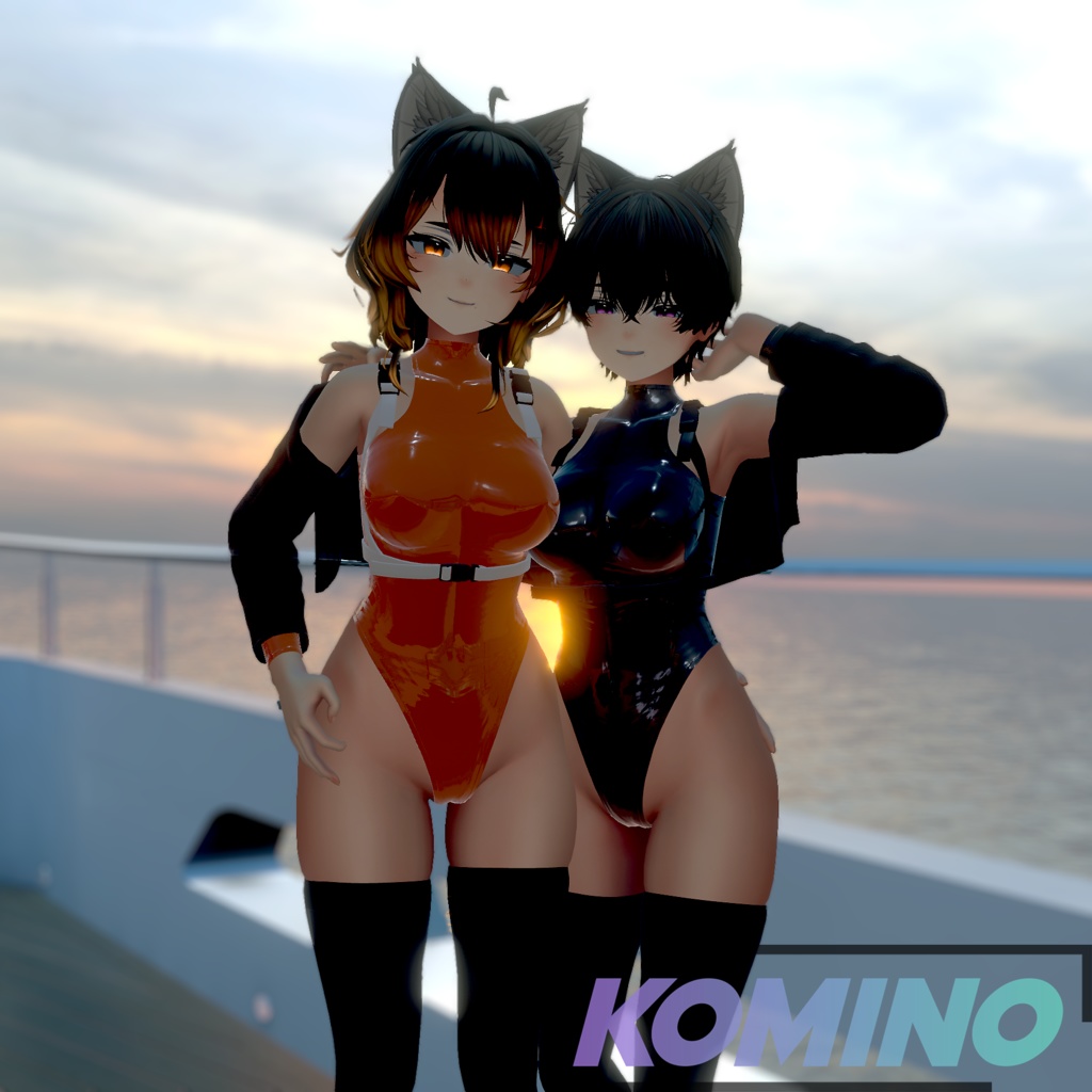 Uruki high-cut bodysuit Latex