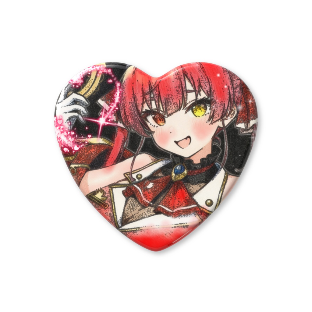 宝鐘マリン デジタル イラスト 手描き バッチ