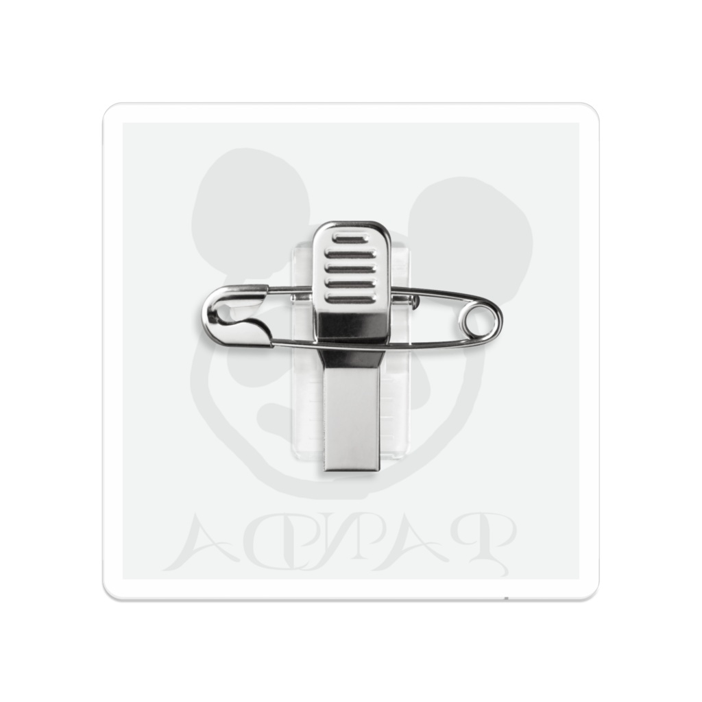 微笑むパンダ&PANDAアクリルバッチ