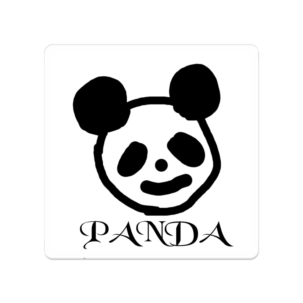 微笑むパンダ&PANDAアクリルバッチ