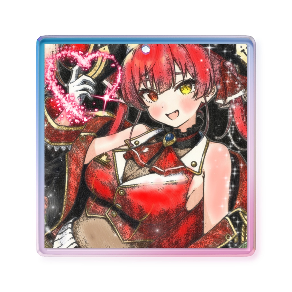 宝鐘マリン♡デジタルイラスト手描き♡オーロラアクキー