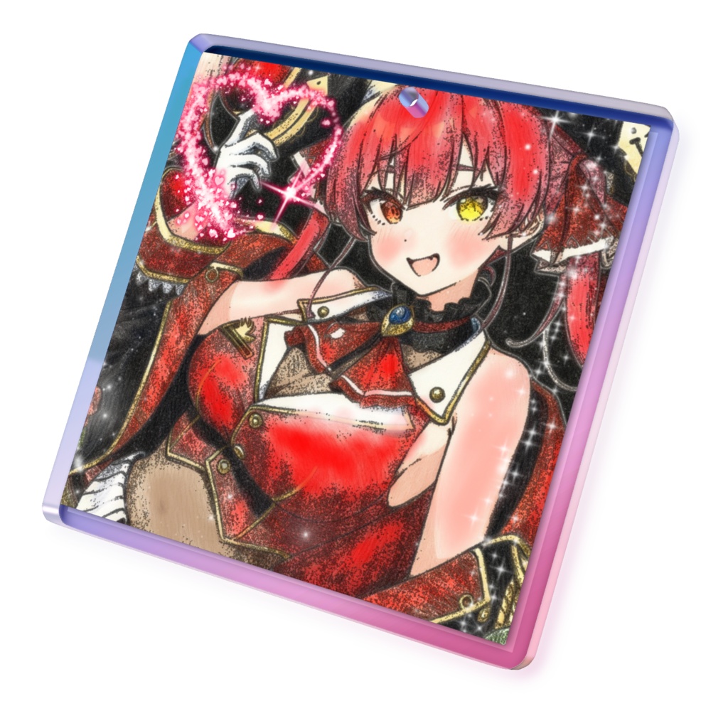 宝鐘マリン♡デジタルイラスト手描き♡オーロラアクキー