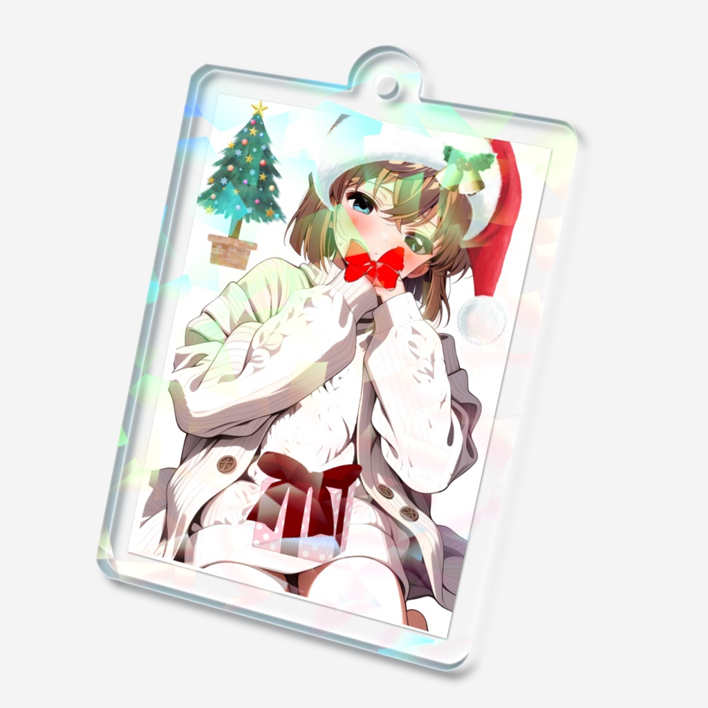 灰原 哀 ホログラム アクリル キーホルダー 手描き