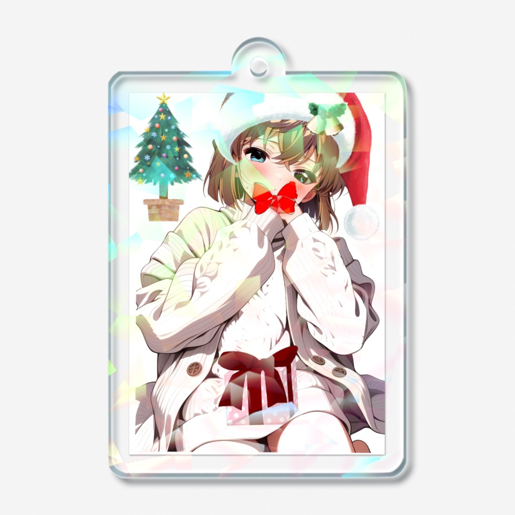 灰原 哀 ホログラム アクリル キーホルダー 手描き