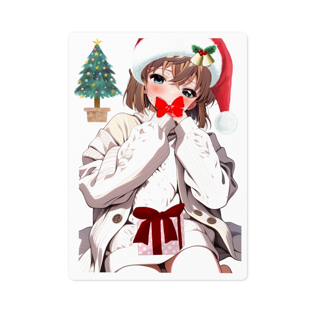 灰原 哀 クリスマス デジタル イラスト 手描き ステッカー