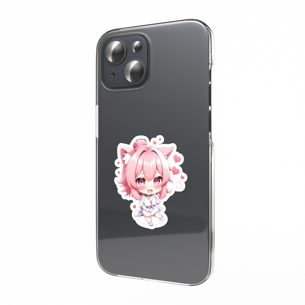 桜もち猫 ちびキャラ① スマホステッカー