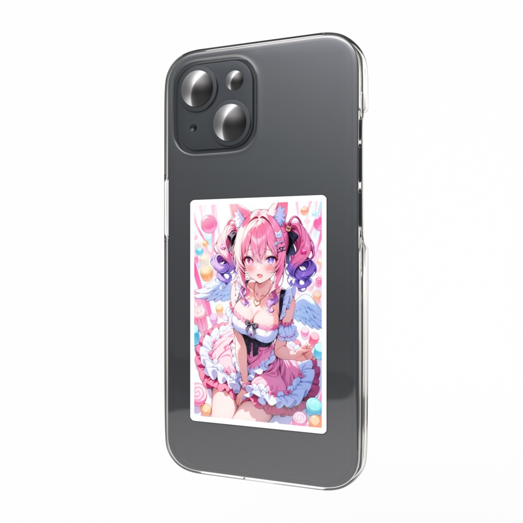 可愛い系 スマホステッカー ファンタジーな桜もち猫