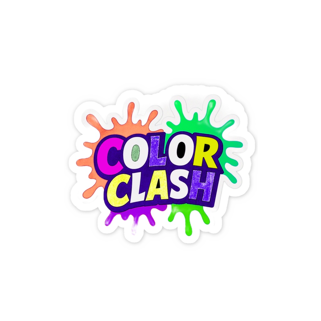 カラークラッシュ☆ロゴ☆文字☆ステッカー☆かっこいい