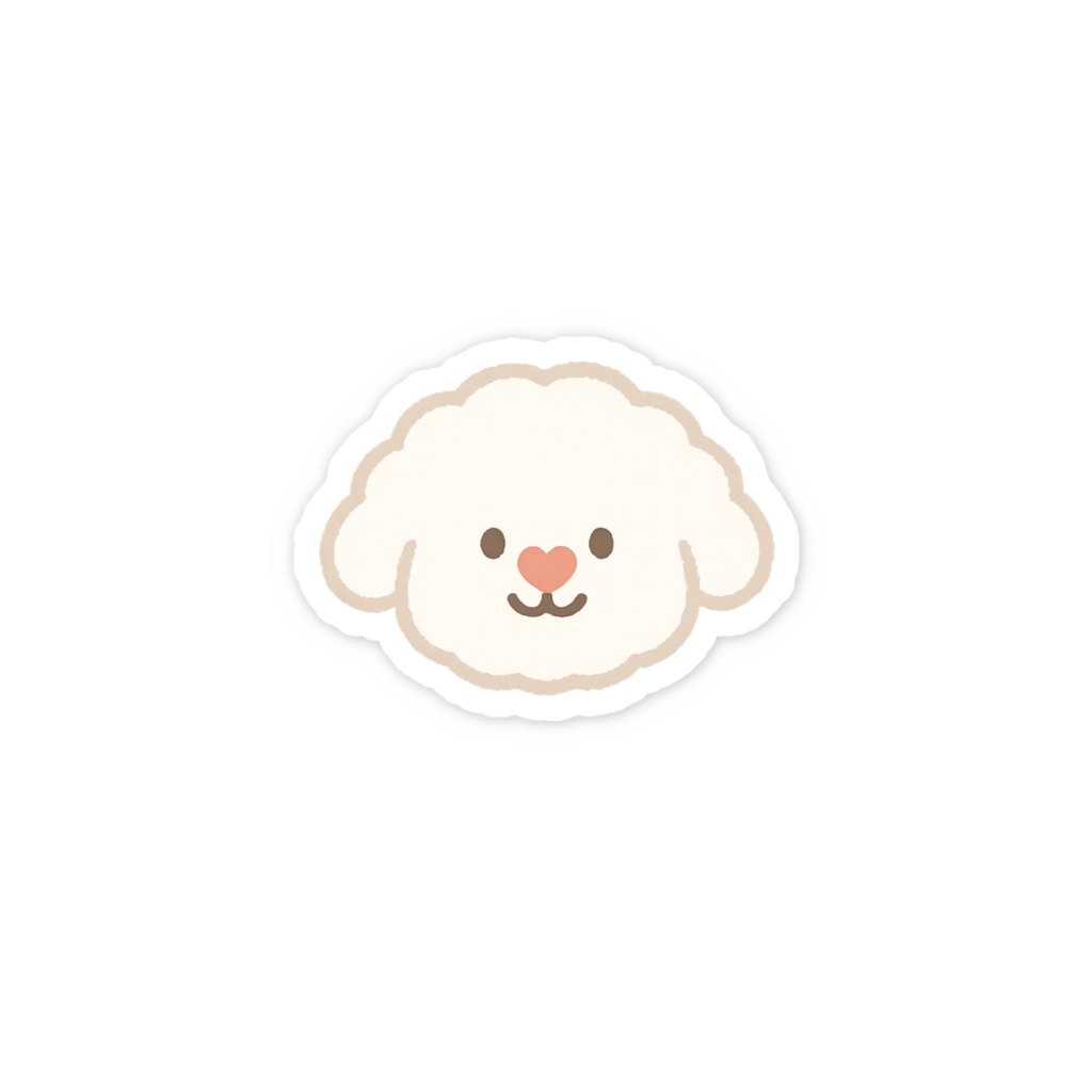 ふわふわ♡ふわりん♡お顔♡シールステッカー