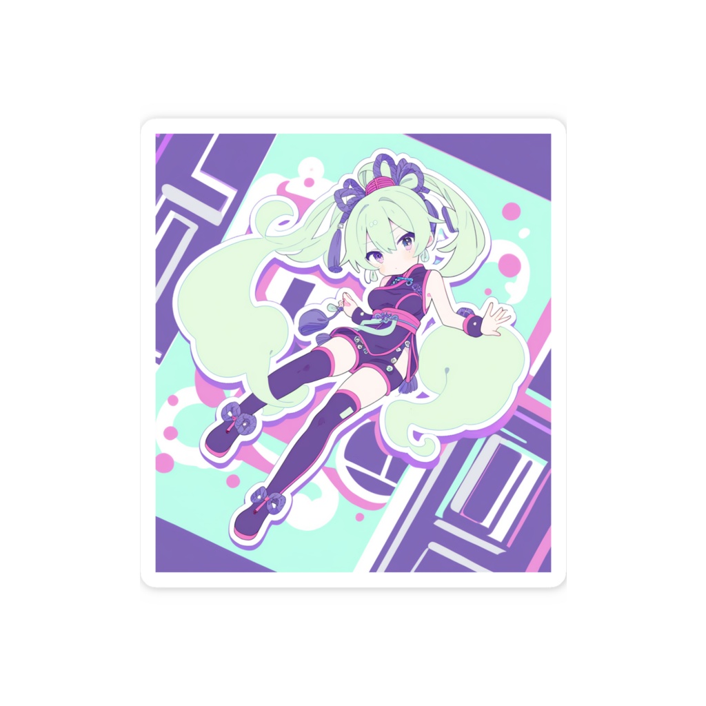 ボカロ 歌い手 初音ミク風デザインステッカー