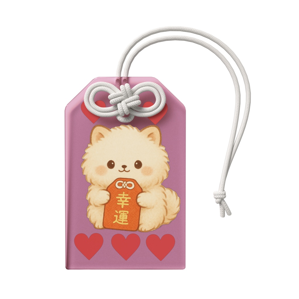 幸運を招く犬のふわりんお守り